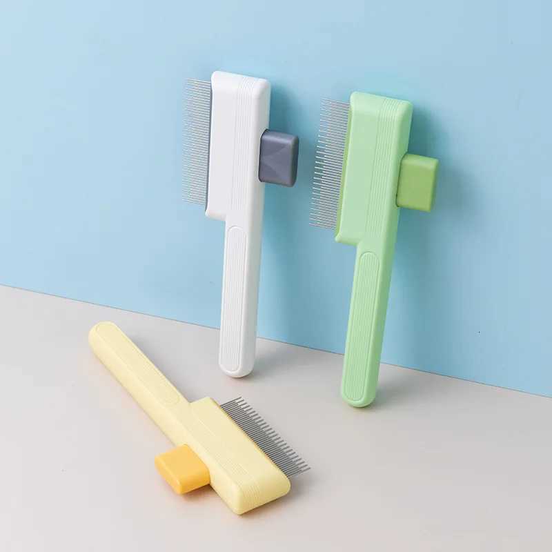 One-Click Self-Cleaning Pet Hair Removal Comb for Cats Dogs Grooming Mass Flea Comb for Short Long Hair Pets M251208 - view 3