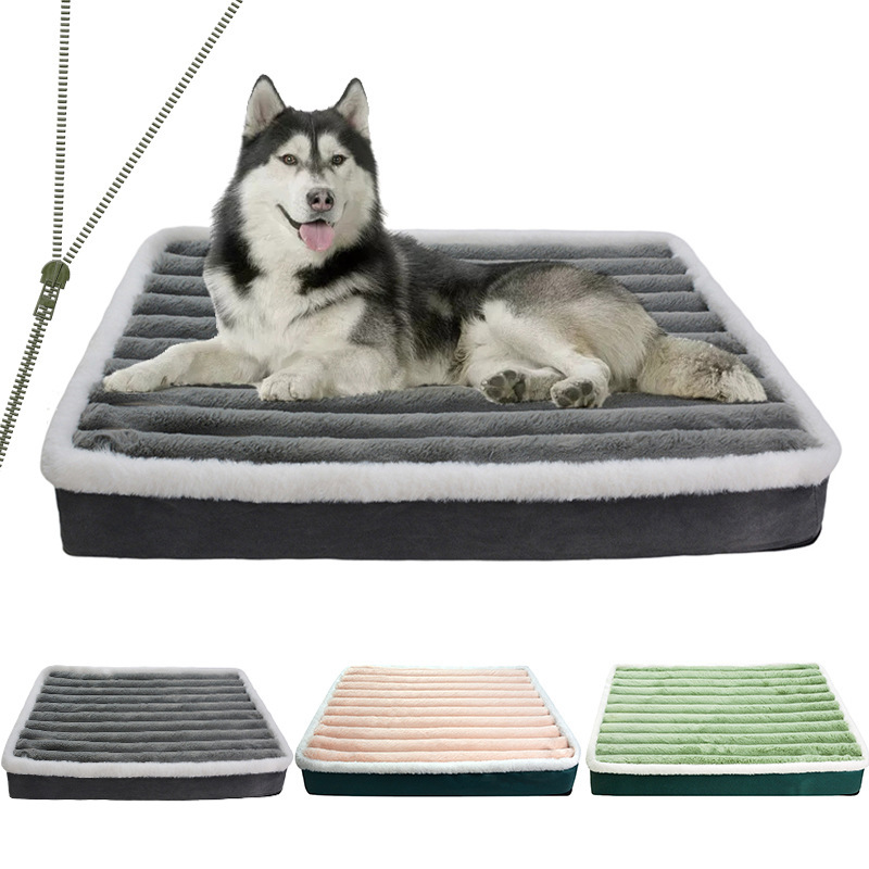 Dog Bed Mat with Zipper Remolvable Elastic Cat Bed for Dog Sleeping Mat Small Washable Cat Nest Pet Sofa Cushion for Medium Dog - view 3