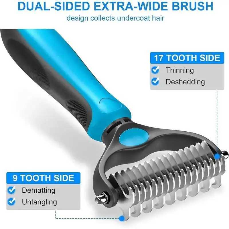 Pet Grooming Brush Rake Tool - Removes Mats Tangles Dog Grooming Essential M251208 - view 7