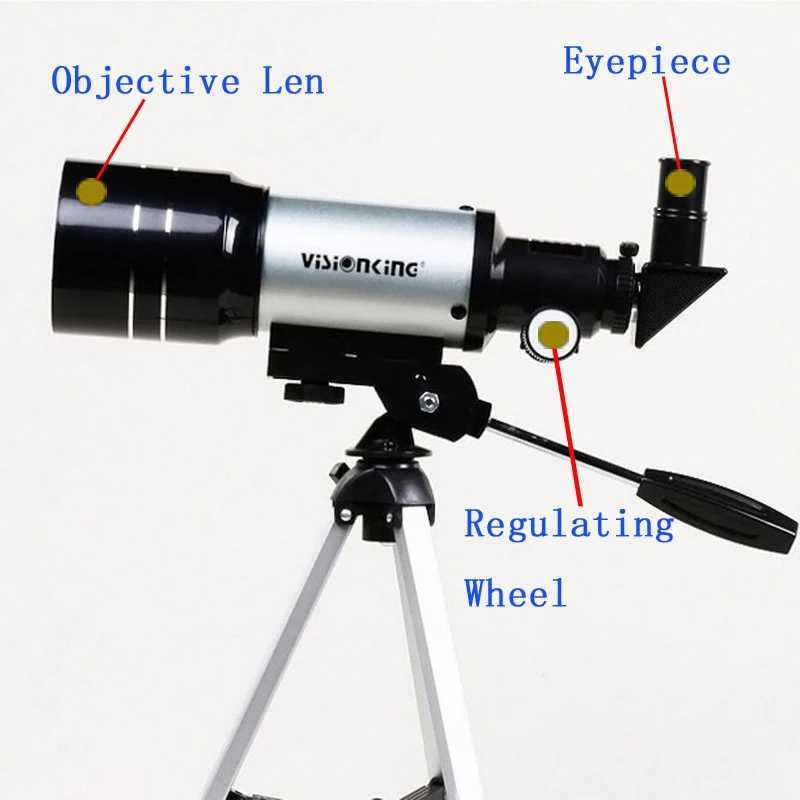 Visionking 150X HD 70300 Astronical Telescope Professional Kids Refractor Moon Observation Stargazing Birdwatching Monocar C251208