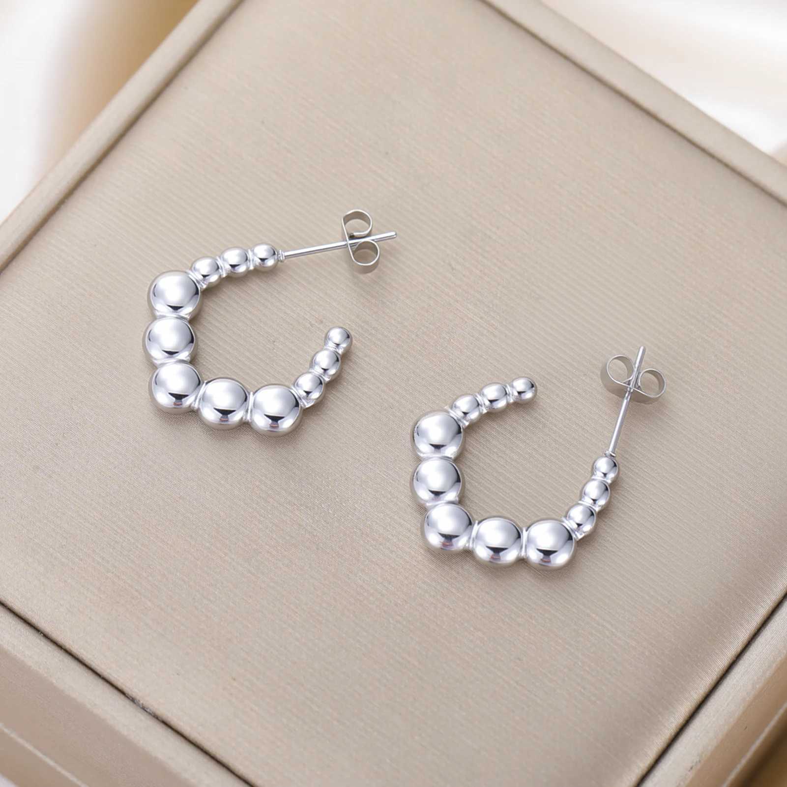 Cazador Geometric Beads Womens Earrings Gold Color Trendy Waterproof Earrings Stainless Steel Jewelry 2025 Party Wedding Gifts J251208