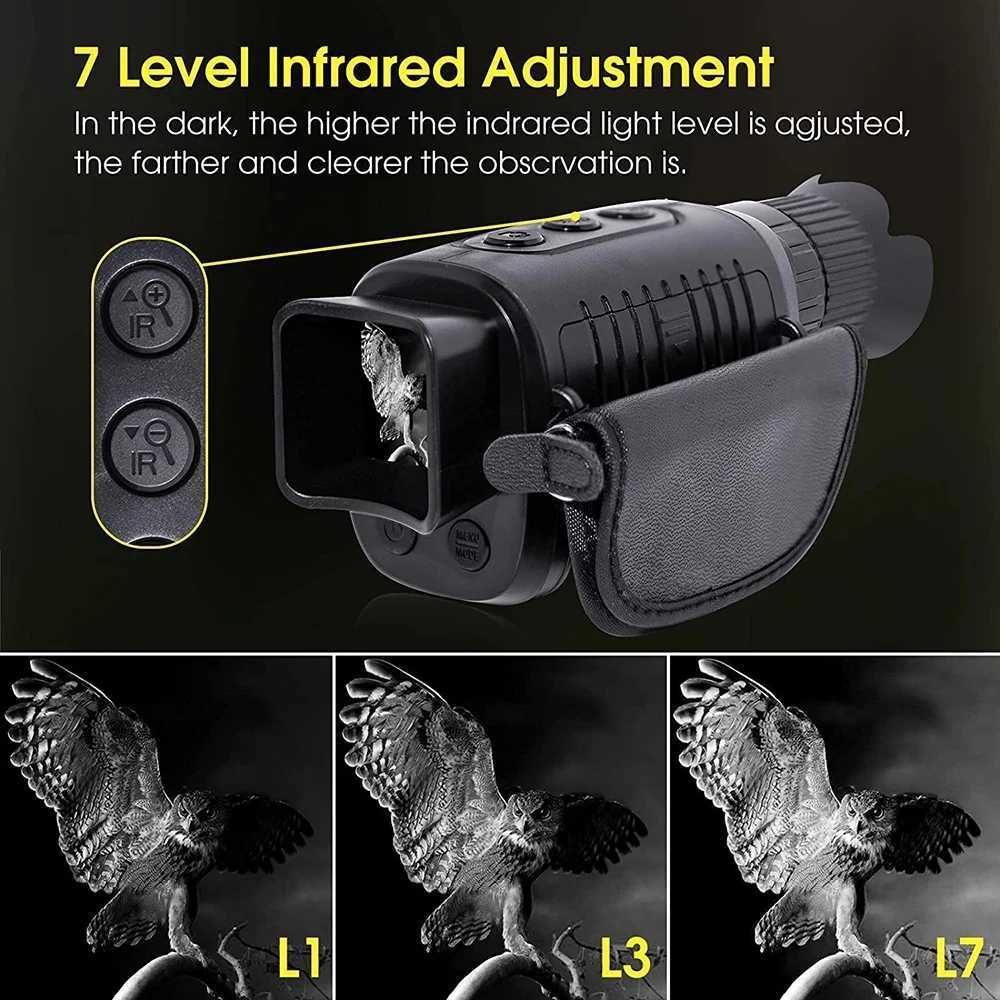 Monocar Night Vision Dev 1080P HD Infrared Camera 10X Digital Zo Hunting Telescope Outdoor Search Fl Darkness 300m C251208