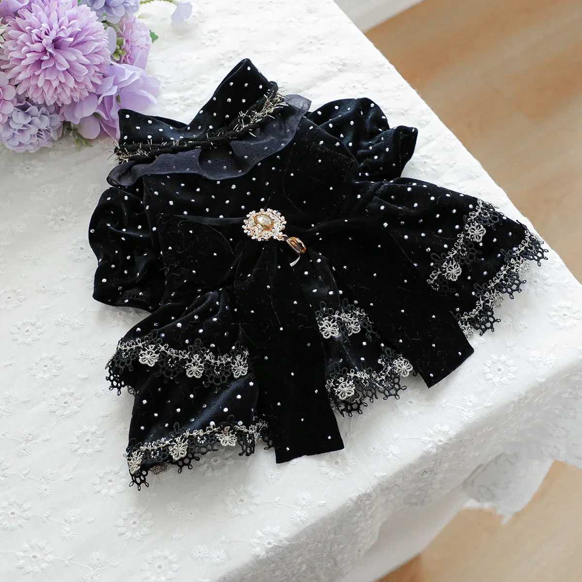 1PC Pet Clothing Spring and Autumn Black Gold Dress Wedding Princess Dress Suitable for Small and Medium sized Dogs M251208