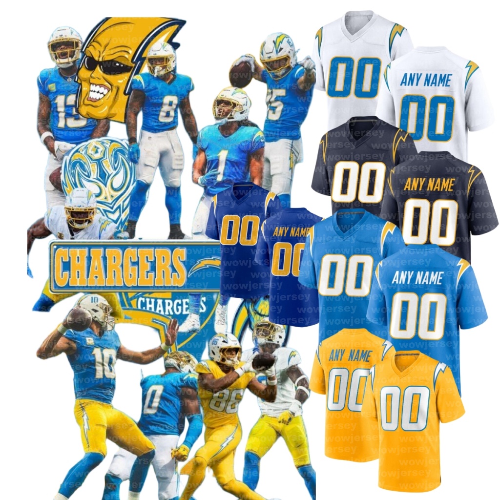 2025-26 Los Angeles city ChargersS jersey Justin Herbert Ladd McConkey Derwin James Joe Alt Joey Bosa LaDainian Tomlinson Khalil Mack Will Dissly Football Jerseys