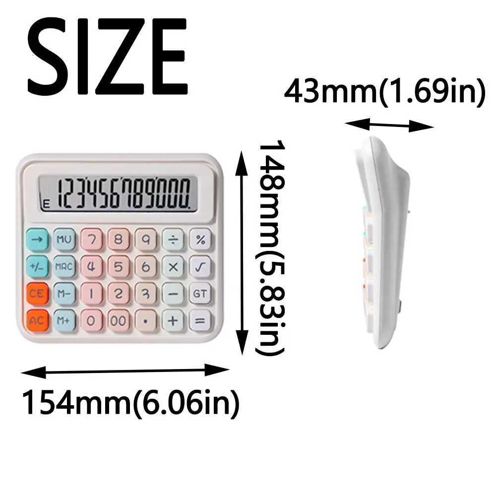 Cute 12 Digits Calcator Easy To Use Portable Finance Calcator Battery Operated Anti-slip Pad Student Calcator He Use H251208