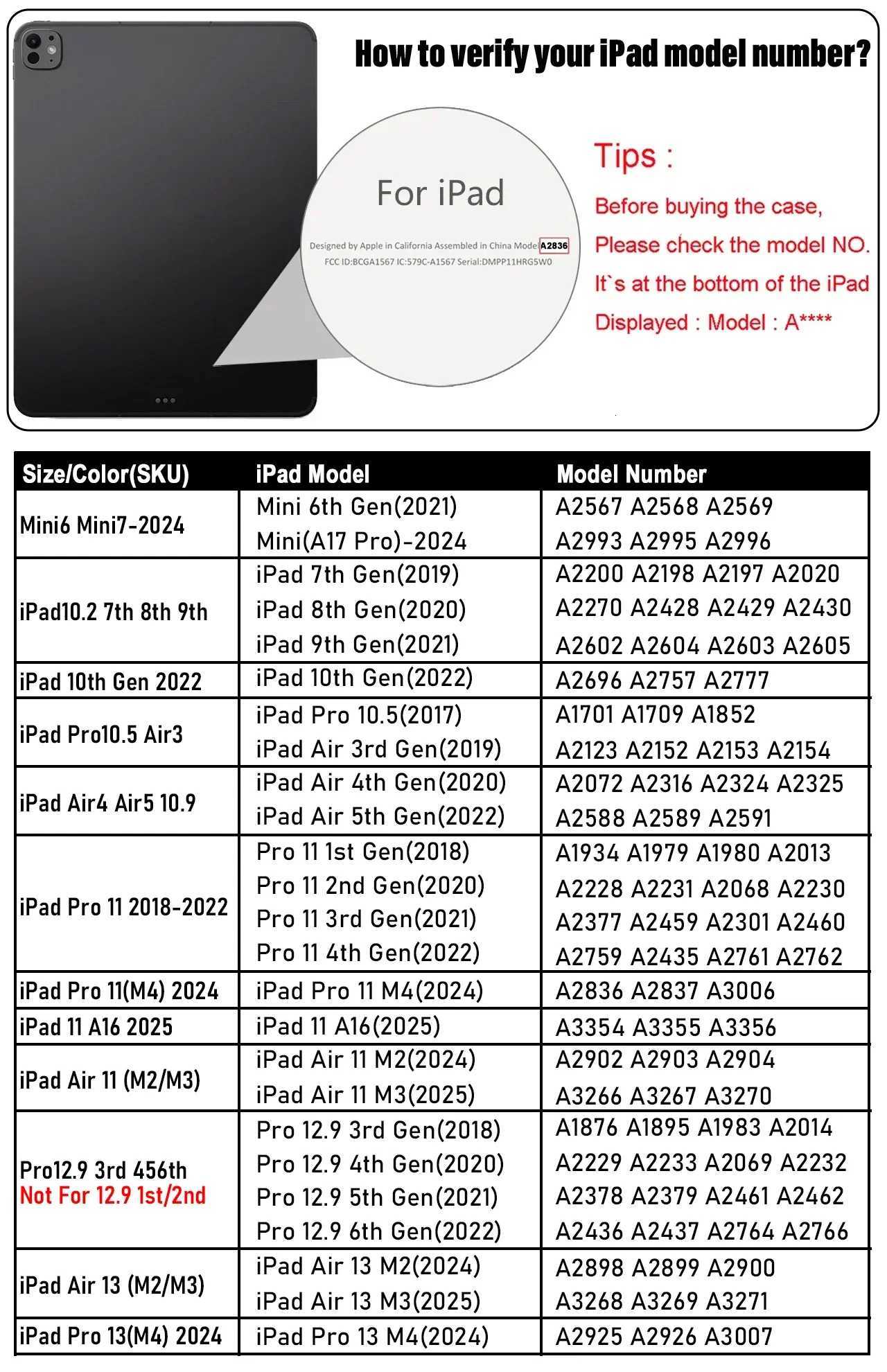 Tablets keyboard Case For iPad 11th A16 2025 Case 102 7th 8th Cover For iPad Air 11 2025 Pro 11 10th Air 5/4 Air 13 2024 Funda C251208