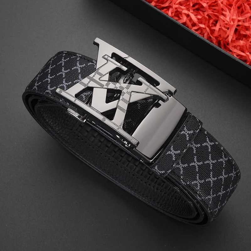 fashion belt High quality PU Simple And Fashionable Automatic Buckle Casual Belt Trendy Mens Business Belt