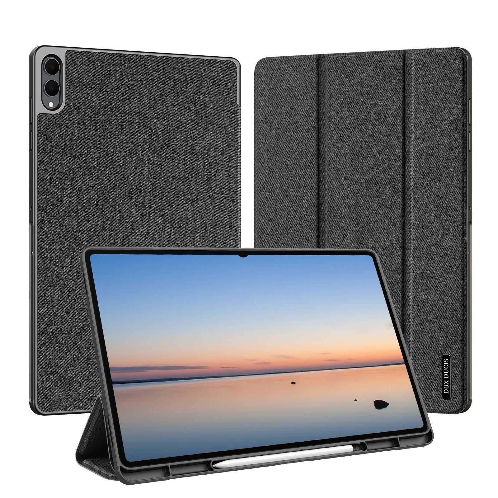 DUX DUCIS Trifold Stand Case for Galaxy Tab S11 tra S11 Tablet with S Pen Holder Auto Wake Sleep Protective Case C251208
