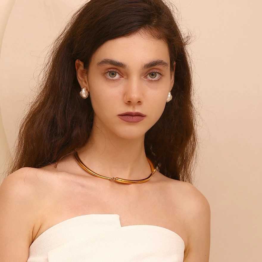 LaMuses Luxury Baroque Imitation Pearl StainlESS steel Earrings Woman Waterproof C 2024 J251208