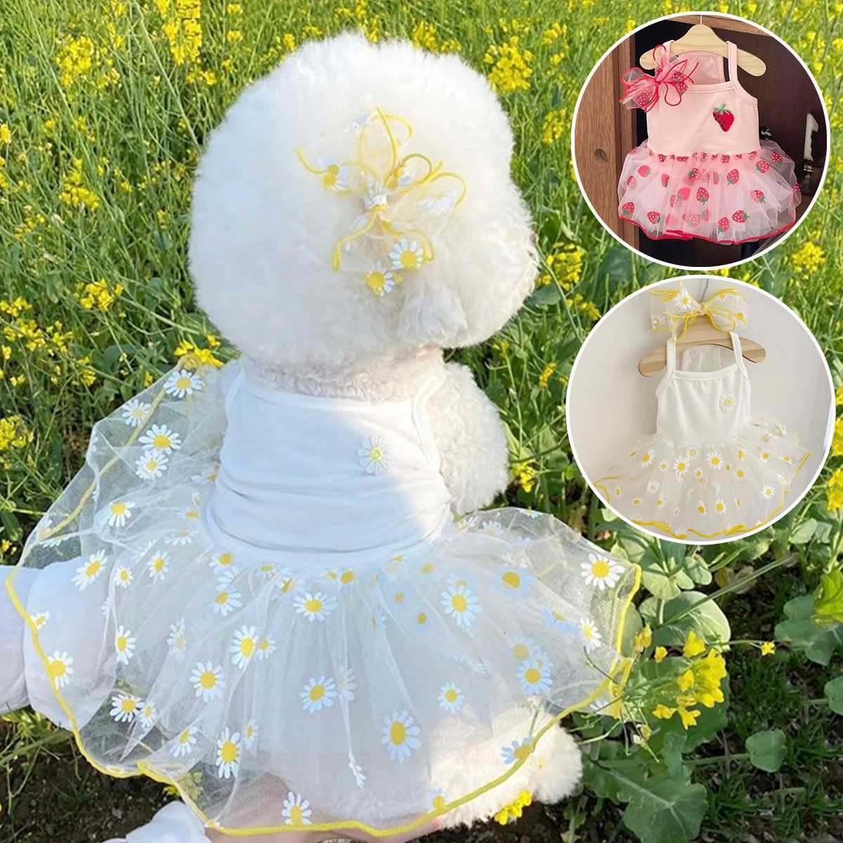 Summer Thin Puppy Princess Skirt Dog Clothes Cute Pet Dog Dress for Small Dogs Chihuahua York Clothing Pet Supplies M251208
