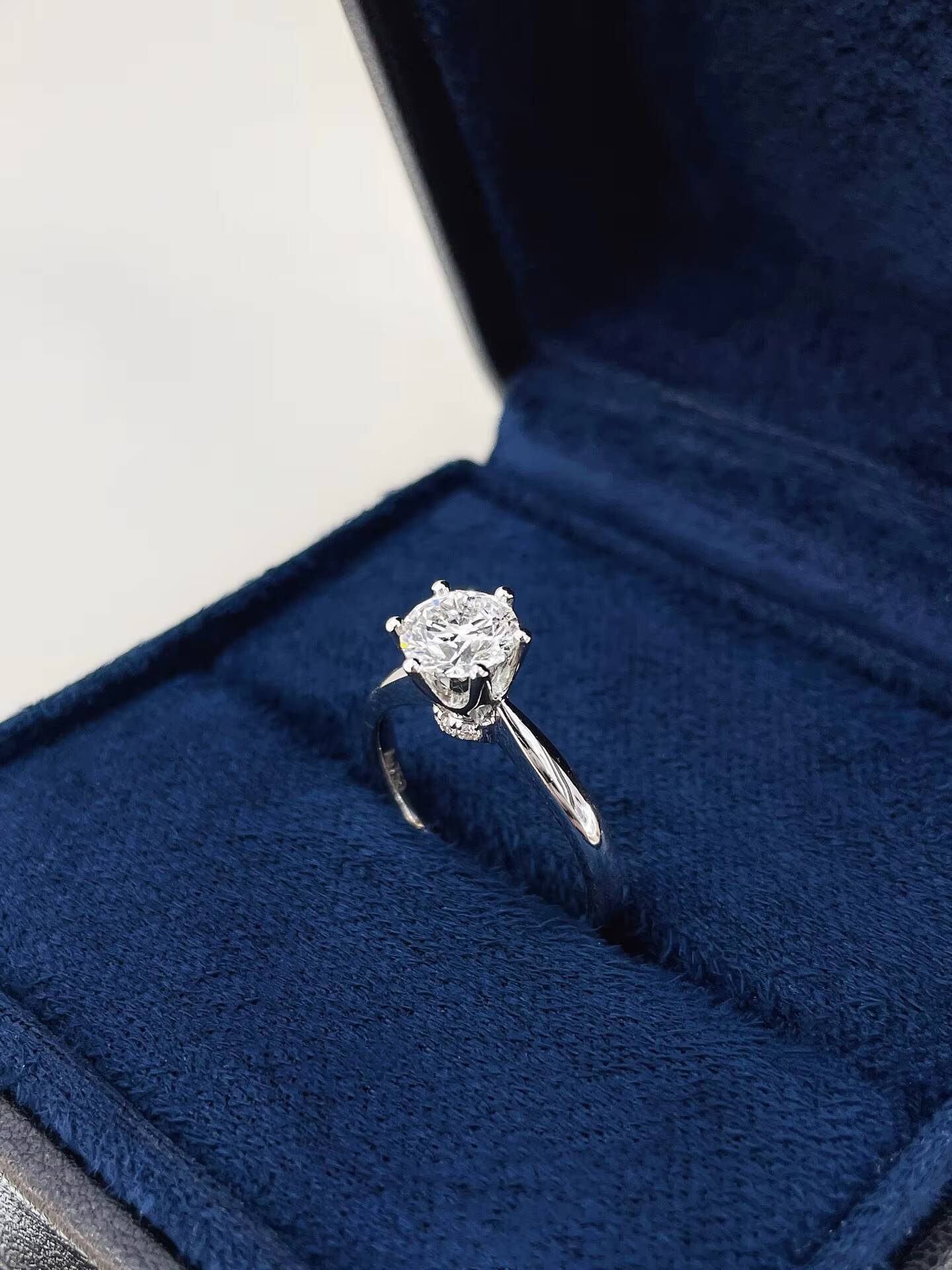 1ct 2ct 3ct 4ct Round Cut Diamond Engagement Ring 14k 18k Solid Gold 6-prong Lab Grown Diamond Ring Solitaire Lab Diamond Ring