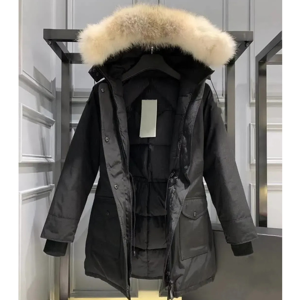 Designer Womens Down Jacket Fashion Brand Long Coat Large Pocket Fur Collar Thermal Top Female women autumn and winter Large Clothing Coats womens coat puffer jacket