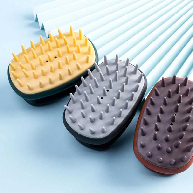 Silicone Shampoo Head Scalp Massage Brush Silicone Body Brush Hair Washing Comb Bath Shower Brush Massage Brush Hair Brush M251208 - view 3