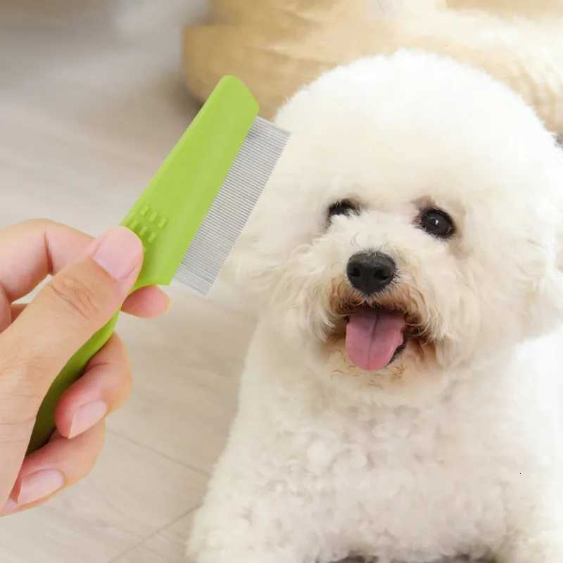 Dog Comb Dense Tooth Dogs Brush Double-row Flea Combs for Dogs Hair Cleaning Dog Grooming Massage Cat Brush M251208 - view 4