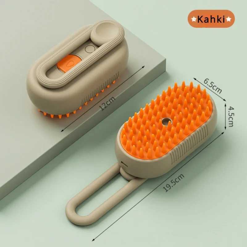 Steamy Dog Brush Electric Spray Cat Hair Brush 3 in1 Dog Steamer Brush for Massage Pet Grooming Removing Tangled and Loose Hair M251208 - view 7