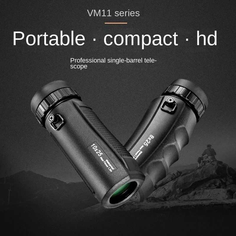Powerf Mini 8X25 10X25 Small Monocar Telescope HD IPX7 Waterproof SMC Coated Outdoor Pocket Cpact Bino For Tourism C251208