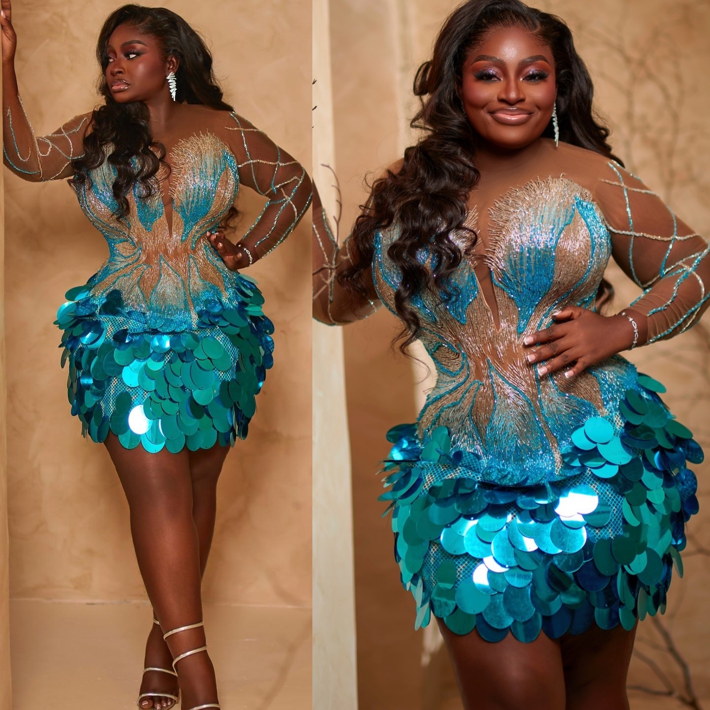 2026 Blue Sheath Cocktail Dress Sequins Beaded Illusion Sheer Neck Short Mini Graduation Homecoming Dresses For Special Occasions Sweetheart Gowns ZJ0