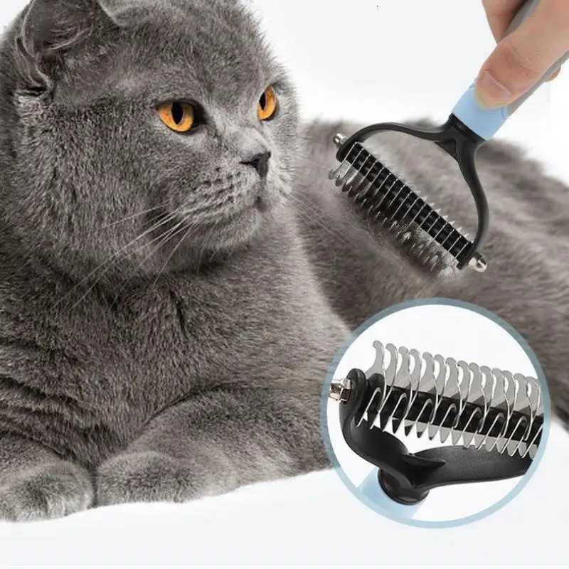 New Professional Pet Cat Hair Removal Comb Brush Dog Grooming Shedding Tools Puppy Hair Shedding Trimmer Pet Fur Trimming Combs M251208 - view 5