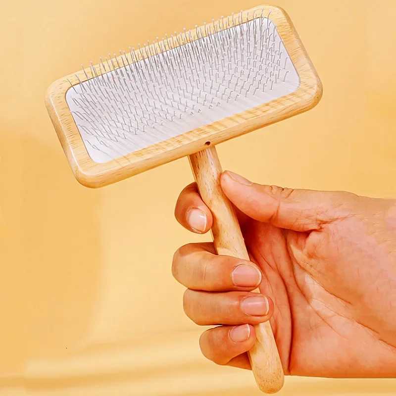 Dog Brush Wooden Dogs Comb Dog Grooming Protect Brushes for Dogs Floating Hair Cleaning Comb Massage Cat Brush M251208 - view 3