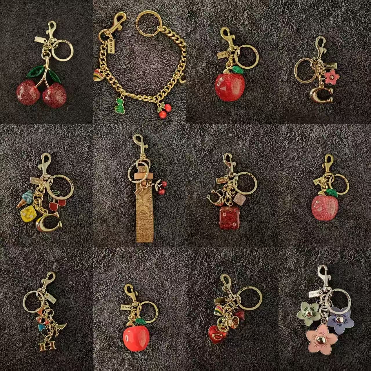 Designer Bag Charm Women Key Rings Keychain Retro-Cool Cherry Designer Charms Purse Charms Fashion Accessories gift designer keychains Lanyards Luxury Keyring M65