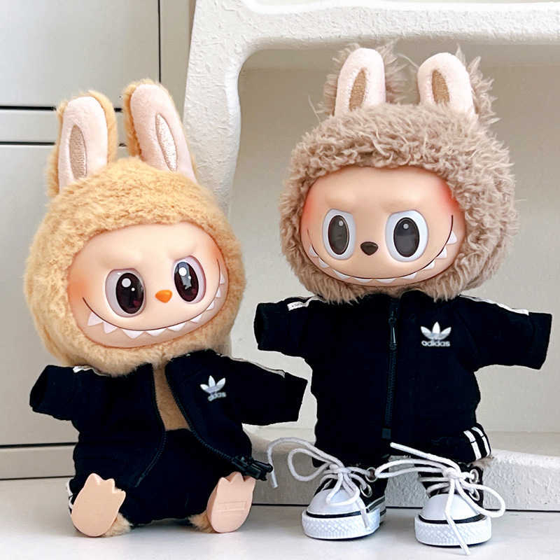 Labbubuwa 17cm First and Second Generation Sitting Party Vinyl Figure Adidas Sport and Casual OutfitT251018