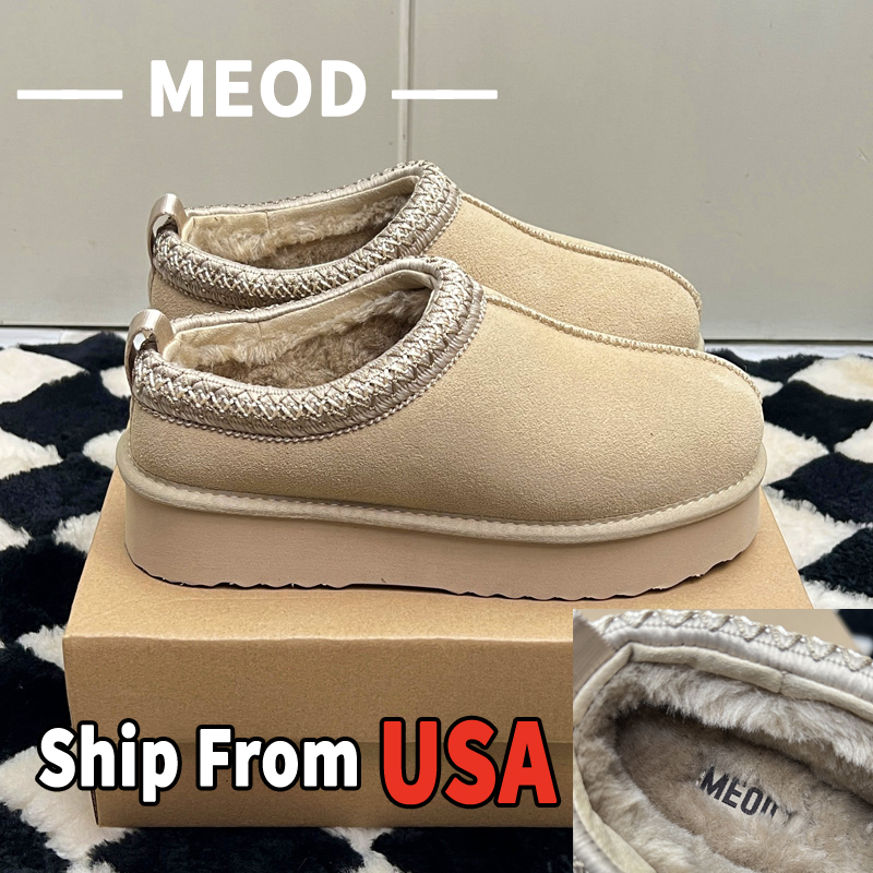 MEOD Slippers For Womens Designer Shoes Platform Slides Snow Boots Designer Booties Ultra Mini Chestnut Wool Slides Fluffy Leather Women Slider With B
