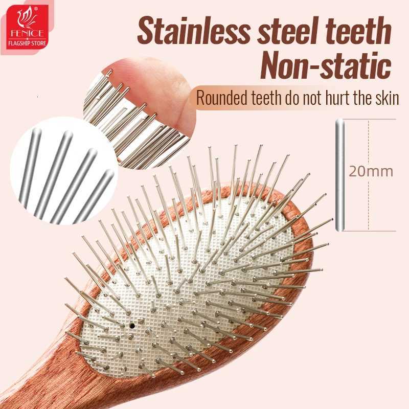 Fenice Pet Comb Solid Wood Handle in Cat Dog Hair Remover Brush Fur Combs Grooming Tool For Pet Cleaning Supplies Accessories M251208 - view 5
