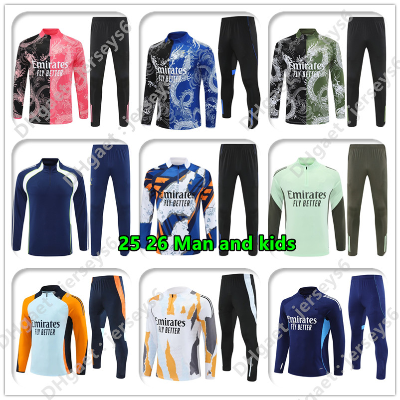 2025 26 Real chandal madrids Tracksuit soccer MBAPPE TRAINING 25 26 VINI JR BELLINGHAM men kid kit football jersey madridtracksuits survetement Sportswear train