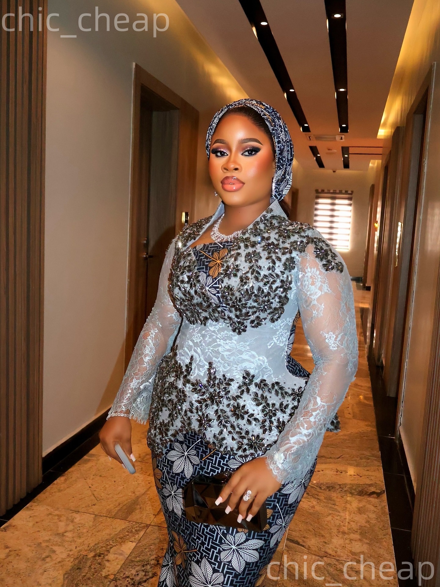 Aso Ebi Silver Mermaid Prom Dresses 2026 Lace Crystals Printed Evening Formal Party Second Birthday Engagement Gowns Plus Size Dress For Special Occas