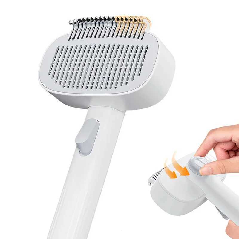 Magic Pet Grooming Brush - Effortless Knot Remover Hair Collector Painless Detangling for Cats Dogs with Thick Fur M251208