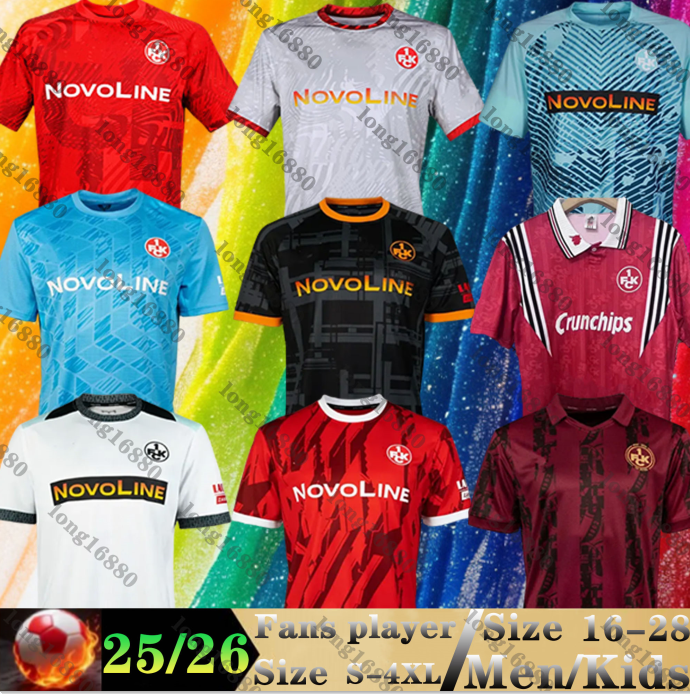 2025 2026 1. FC Kaiserslautern Soccer Jerseys Retro 97 98 REDONDO HANSLIK TACHIE ABIAMA 125th home away RITTER RASCHL ACHE OPOKU ZIMMER MAUSE 25 26 Mens Football Shirts