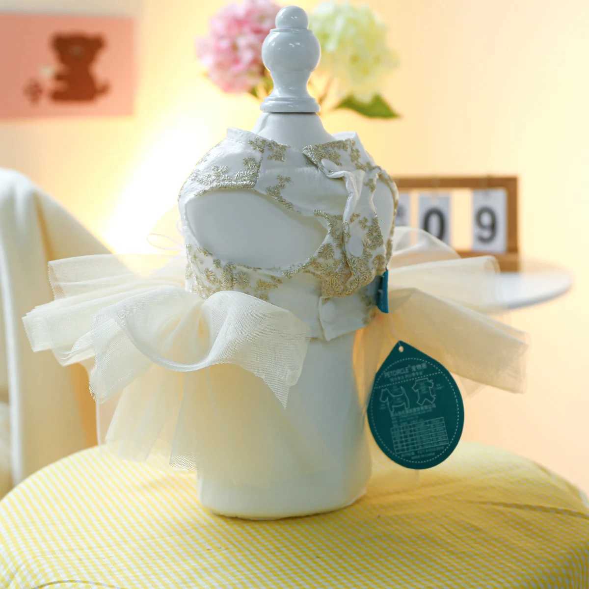 Starlight Wedding Dress Pet Dress Dog Cat Anti-Hair Loss White Dress Princess Dress M251208