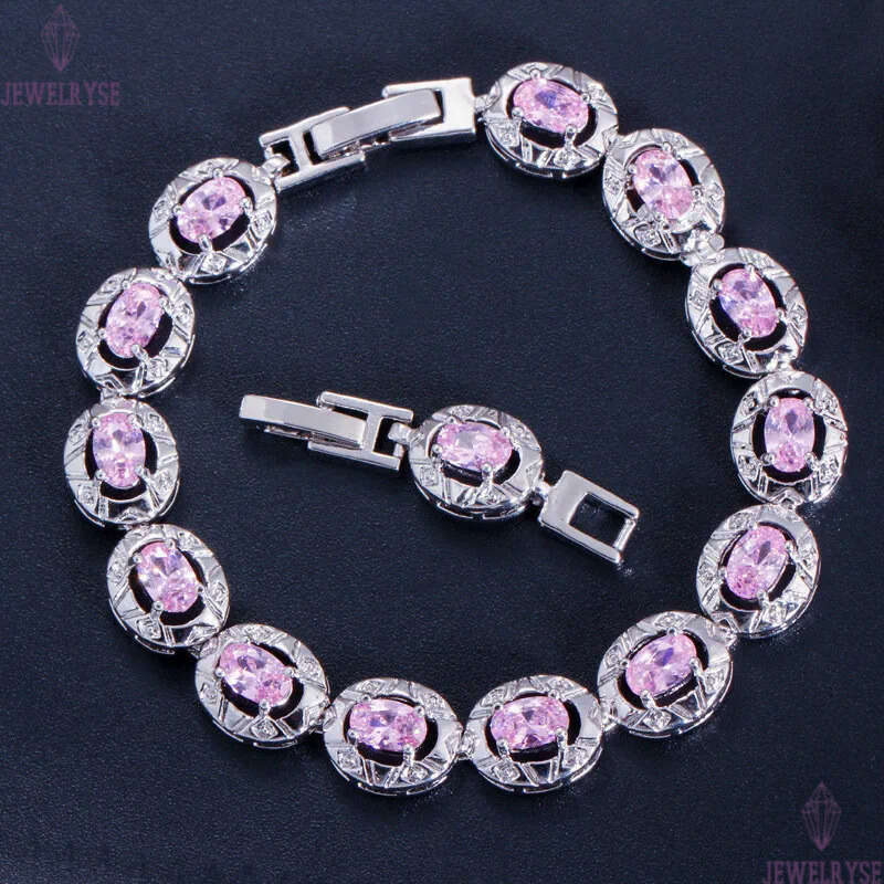 fashion luxury designer bracelets for woman 6 colors AAA cubic zirconia charm bracelet white purple pink green crystal bangles jewelry girls womens gi