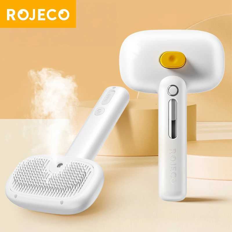 ROJECO Pet Steam Comb Electric Spray Brushes For Dog Cat Hair Removal Combs Pet Hair Grooming Tool Hair Remover Water Mist Brush M251208