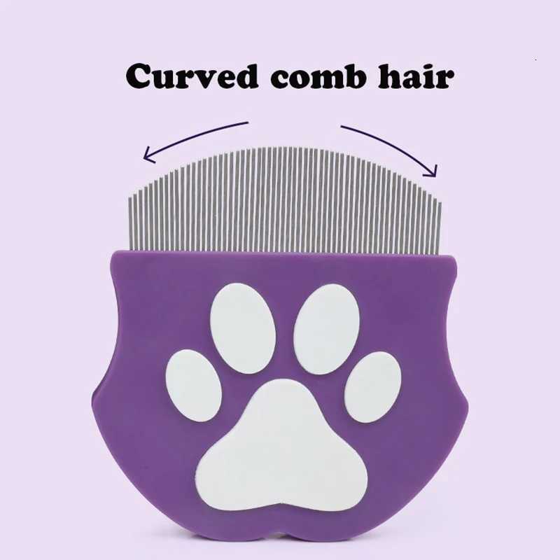 Pet Grooming Comb - Flea Comb for Cats Dogs Curved Design for Face Body Mini Detangling Brush for Pets M251208 - view 6
