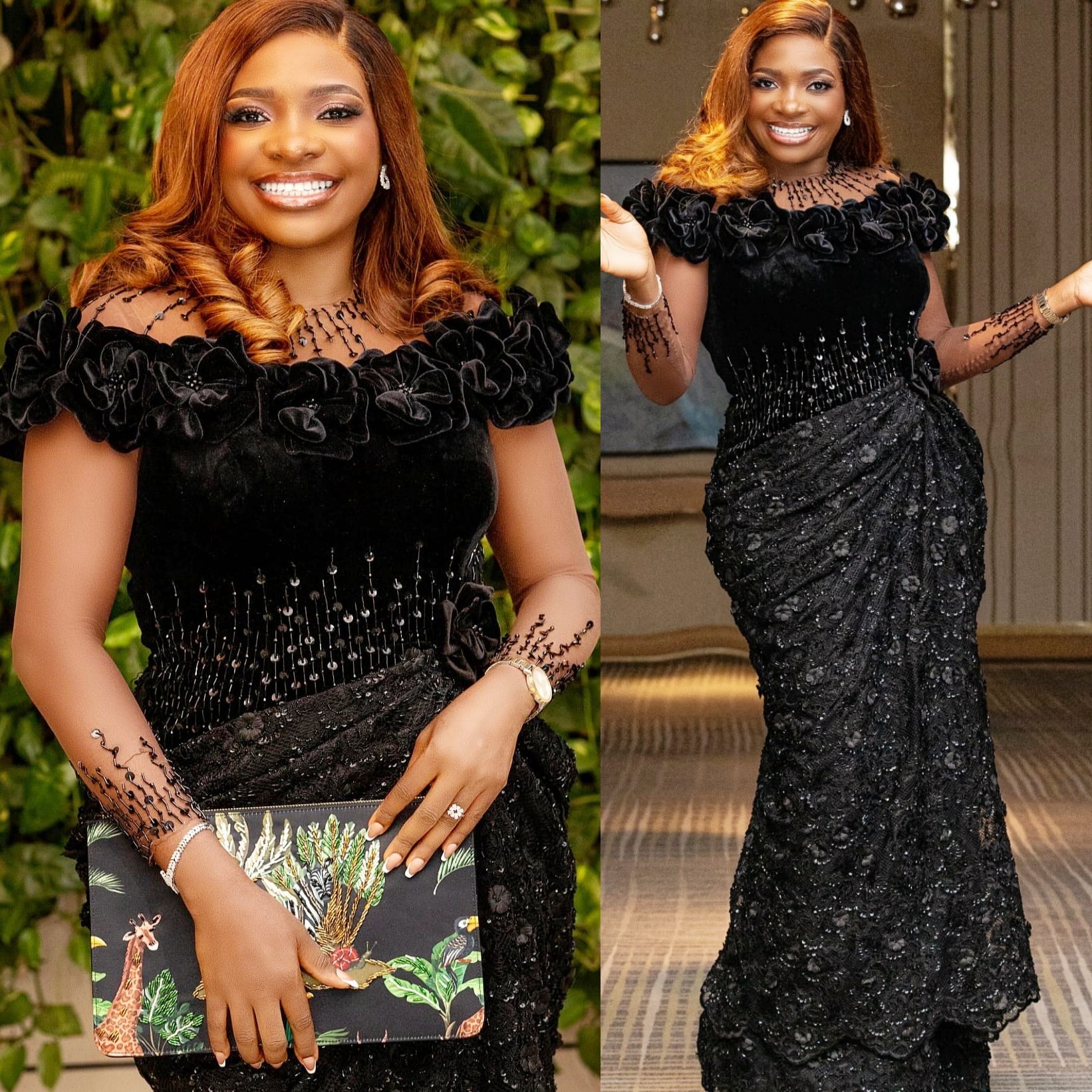 Aso Ebi Black Sheath Prom Dresses 2026 Beaded Floral Lace Vintage Evening Formal Party Second Birthday Engagement Gowns Plus Size Dress For Special Oc