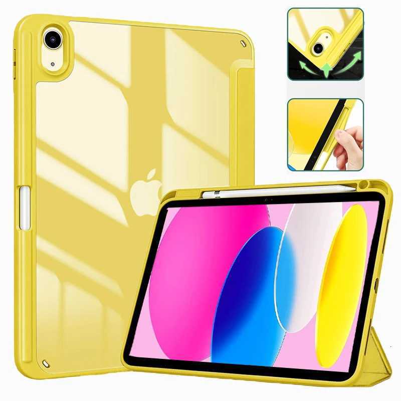 For iPad 10th 11th Generation 2022 Case with Pencil Holder Hybrid Slim Tri-fold Stand Protective Cover C251208