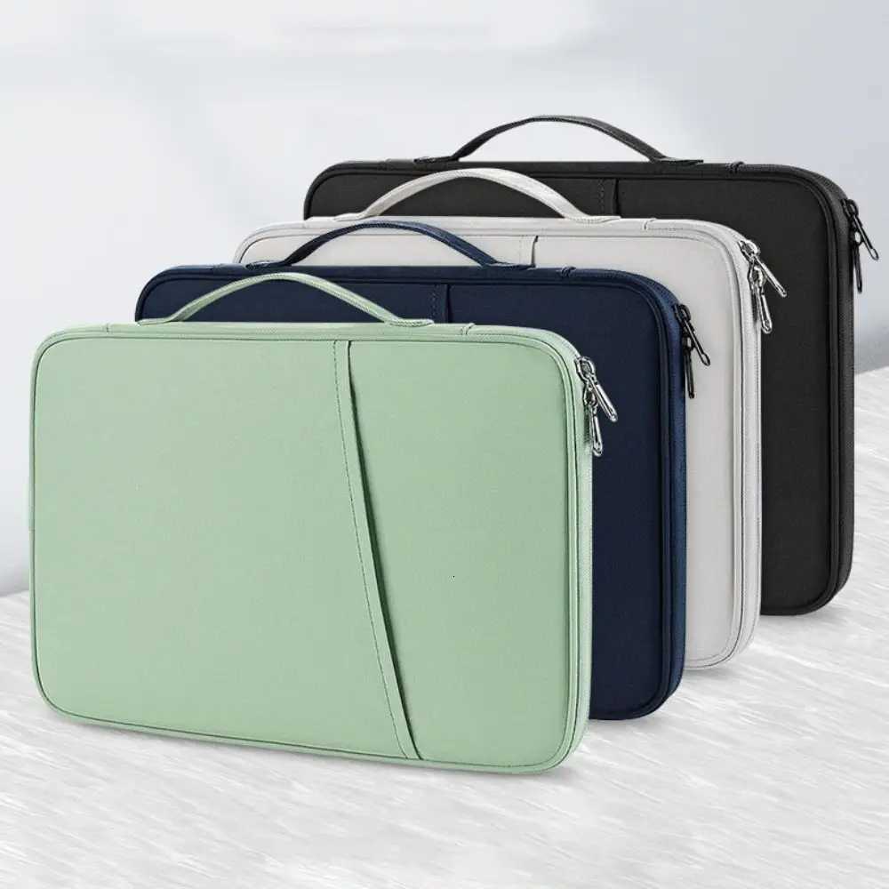 With Handle Portable Laptop Bags Lightweight Ultra Thin Laptop Case Dual Zipper Multi-Layer Computer Notebook Sleeve TravelT251208