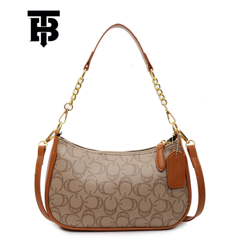 TB BHULAMTE Luxury Brand Designer Bag High-end Luxury Printed Single-shoulder Underarm Women's Bag Summer Quilted Chain Handbag Retro Fashion Cro