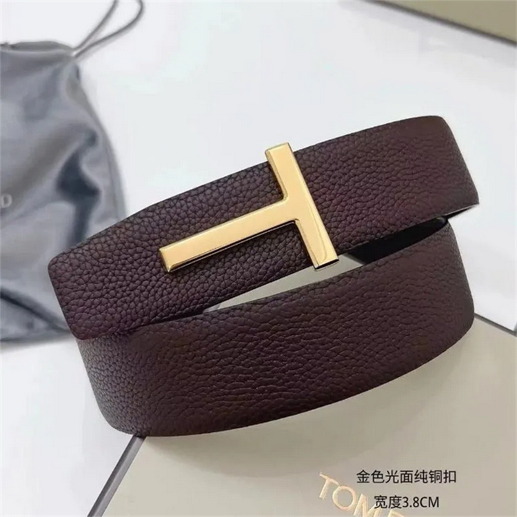 2025 AAA Hot Sales Mens Belts High Quality Designer Ford Belts Fashion T Letter Luxury Genuine Leather Belt Jeans Formal Cowskin Black Waist Strap 3.8Cm Tom B e6e