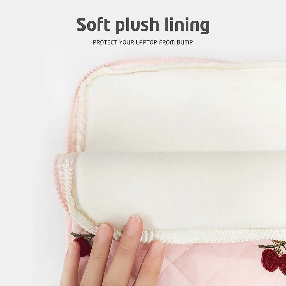 Embroidery Laptop Bag Case Macbook Air/Pro 13 14 15 156 16 Inch For Xiaomi Lenovo Dell Notebook Computer Laptop Sleeve WomenT251208
