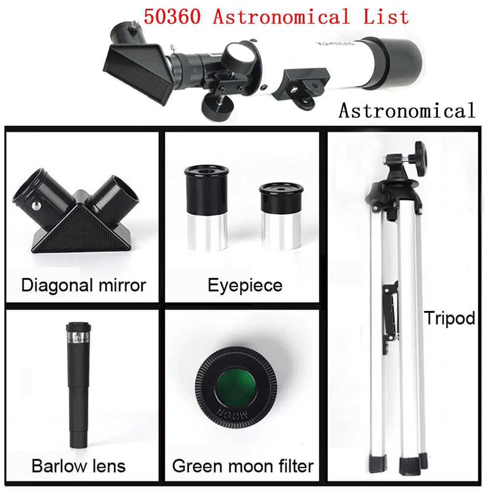 Visionking Professional 50360 Refraction Astronical Telescope 90x To See The Moon Stars Birdwatching Monocar Beginner Kids C251208