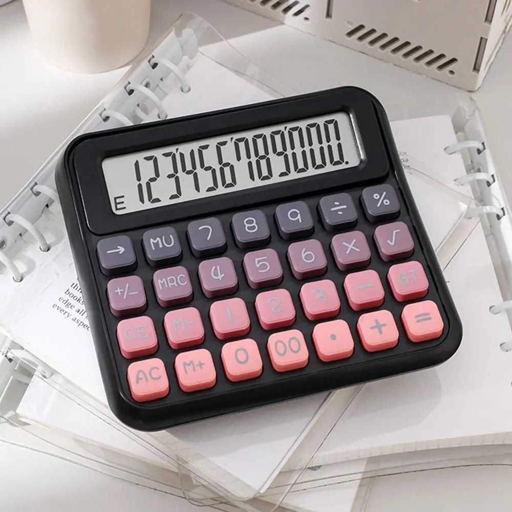 Cute 12 Digits Calcator Easy To Use Portable Finance Calcator Battery Operated Anti-slip Pad Student Calcator He Use H251208