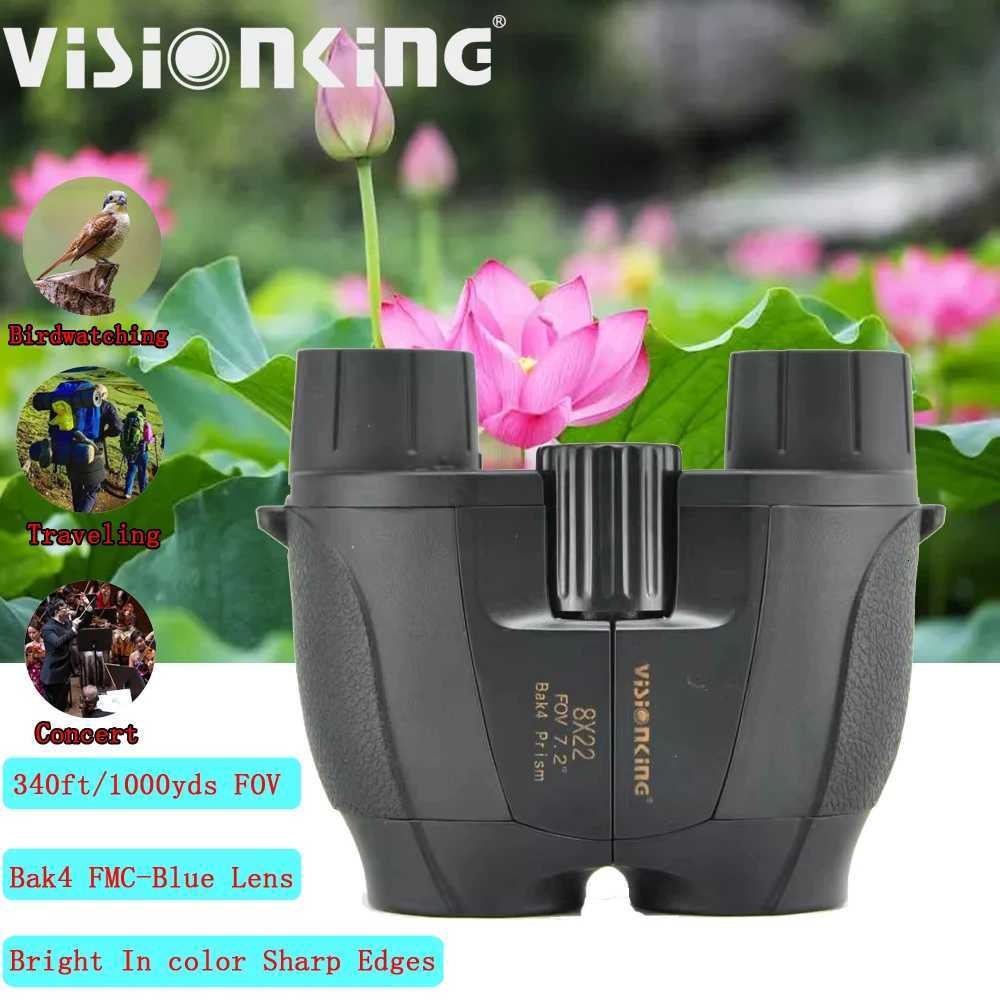 Visionking High Power 8x22 Porro Binocar Professional Outdoor Birdwatching Camping Tourism Mini Telescope Bak4 Pocket Scope C251208