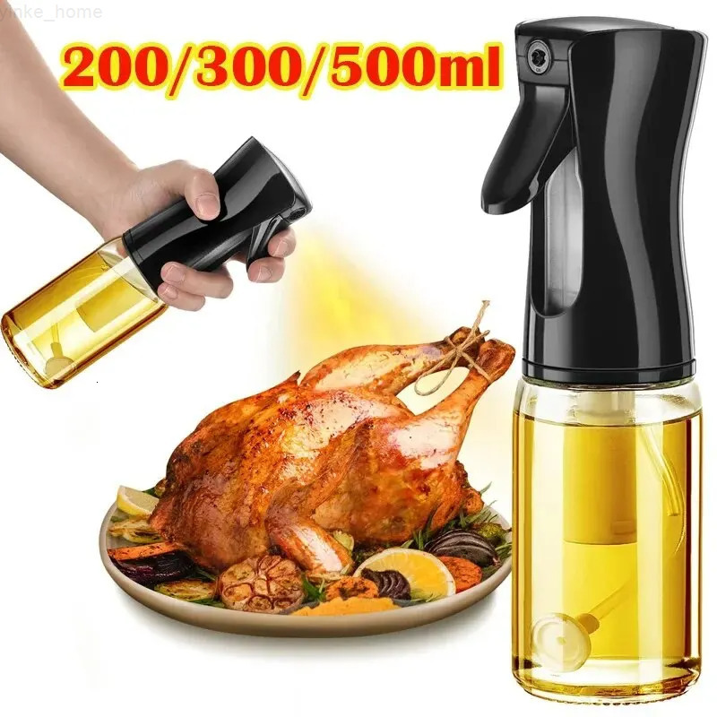 200ml/300ml Glass Spray Bottle Kitchen BBQ Cooking Olive Oil Dispenser Camping Baking Empty Vinegar Soy Sauce Sprayer Containers