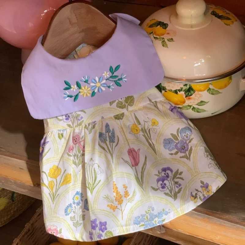 Pet Clothing Small Dog Dress Autumn Iris Skirt Outdoor Clothing Fragrant Flower Puff Skirt Dog Dresses for Small Dog Clothes M251208