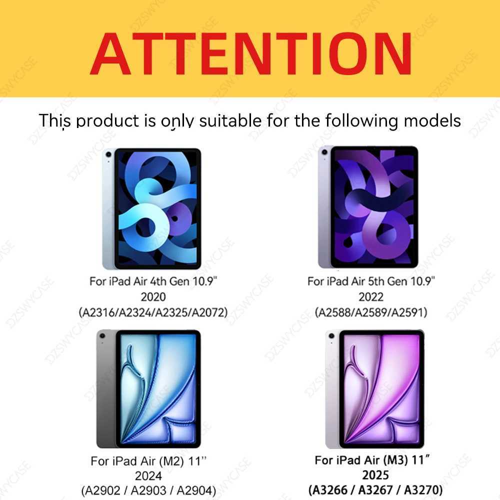 Case For iPad Air 4/5th Gen 109 for iPad Air 11 M2 M3 TPU Soft Cover with Pencil Holder Y-Shaped Stand Auto Sleep / Wake C251208