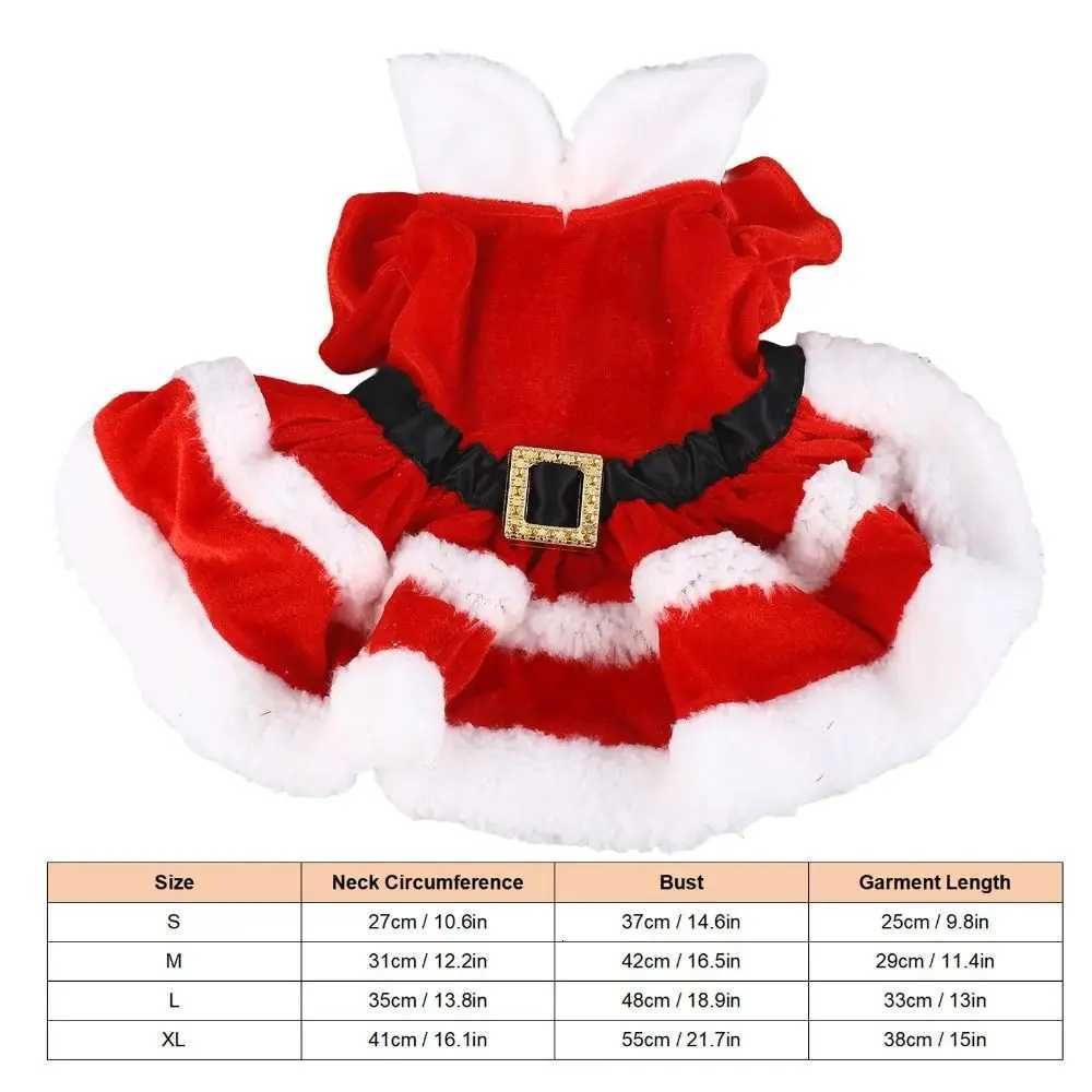 Comfortable Cute Santa Claus Dog Skirt Breathable Warm Cats Christmas Dress Soft Pet Christmas Costume Xmas M251208