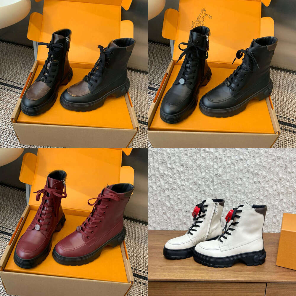 Squad Lace-up high top platform Boot luxury Ankle Boots designer woman Shoe Women Chelsea dress womens Calf leather Slip On Ruby Mid-Calf ride knight Martin boots