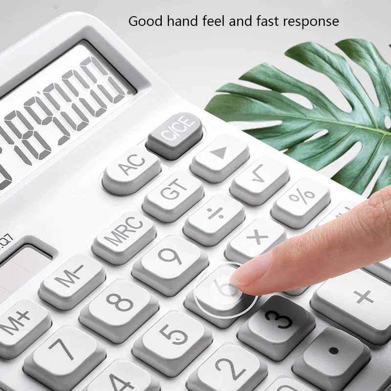 Simple Business Calcator 12-digit Display Large Screen Dual Power Supply Calcator Student Accounting Desktop Calcator H251208